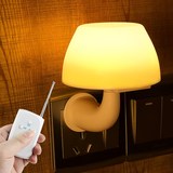 节能喂奶灯床头灯插电LED遥控调光声控光控儿童房蘑菇小夜灯卧室