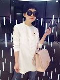 阿玛施2016春秋新款时尚长袖衬衫女装白色衣服amass