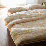 4四件套 床单加厚纯棉 简约田园1.5m1.8m2.0米床被套全棉床品套件