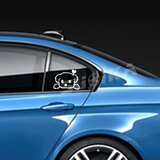 卓创小狗车贴泰迪 个性划痕遮挡汽车贴车窗贴纸创意卡通后玻璃贴