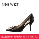 Nine West/玖熙正品尖头中低跟高跟鞋女性感包头单鞋-301036115L