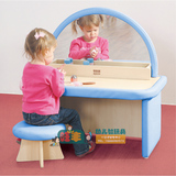 出口幼儿园早教儿童木制化妆桌仿真过家家游戏台梳妆桌抽屉