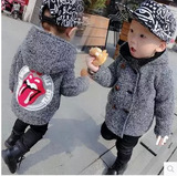 冬装新款男童装呢子加绒加厚大衣宝宝休闲外衣儿童韩版中长款外套