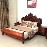 欧式床双人床实木床美式乡村床橡木床新古典床1.8 1.5米别墅家具