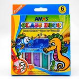 包邮 韩国AMOS 6色玻璃胶/儿童创意玩具 海马套装宝宝手工DIY胶画