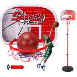 送篮球打气筒男孩玩具儿童篮球架可升降移动家用室内投篮框挂式