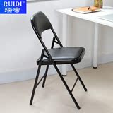 家用可折叠椅皮革办公椅会议椅电脑椅座椅培训椅靠背椅子