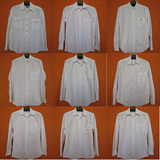 古着vintage外贸品牌男士长袖白色衬衫POLO品牌男装长袖衬衫 O207