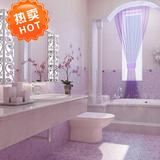 温馨浪漫紫色300*450卫生间瓷砖防滑地砖 釉面砖厨房墙砖厕所瓷砖