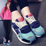 韩国运动鞋女韩版ulzzang学生休闲跑步鞋子网面厚底透气单鞋板鞋