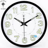 北极星12英寸夜光挂钟现代客厅卧室静音钟表简约创意时钟石英钟表