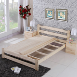 宜家定制实木床双人床1.8米单人床1.5米 儿童床1.2简约现代储物床