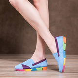 Tt&Mm/汤姆斯女鞋韩版低帮帆布鞋春季透气鞋一脚蹬懒人鞋 女单鞋