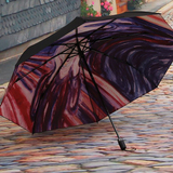 HM梵高呐喊油画文艺创意折叠遮太阳晴雨伞男女插画伞超轻铅笔伞