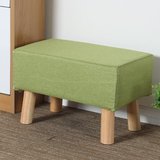 Y新款小矮凳实木客厅坐凳小换鞋凳简约创意布艺沙发凳方形矮凳子
