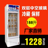 饮料柜立式冰柜 单门冷藏展示柜 商用便利冷饮水果食品冰箱保鲜柜
