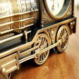 橡树庄园 仿古火车头闹钟 个性英伦经典复古时钟创意礼品 复古火?