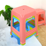逸能 加厚塑料凳子防滑凳时尚高凳家用餐桌凳成人浴室塑料高凳