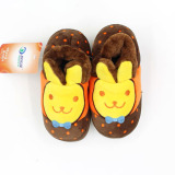 一双包邮 舒乐佳正品居家儿童卡通宝宝兔包跟棉鞋保暖防滑3-7岁