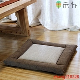 棉麻蒲团坐垫 加厚方形布艺地板打坐日式阳台飘窗榻榻米坐垫