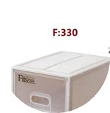 天马 Fits组合式抽屉柜 F330单层塑料收纳箱储物箱可叠衣物收纳盒