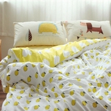 床罩1.5创意进口居家地中海奢华三4四件套清新裸睡床品2.0米床笠j