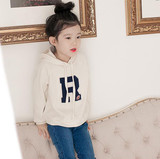 2016春季新款韩国童装女童休闲舒适纯棉卫衣儿童连帽卫衣外套亲子