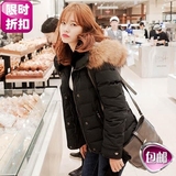 Cherrykoko 2015年冬季女装韩版连帽黑色短款长袖加厚羽绒服正品