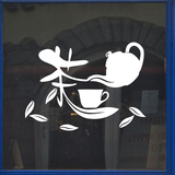 可定制茶叶店铺茶庄茶楼茶馆文字墙贴纸橱窗贴画玻璃移门装饰创意