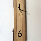 木味天然实木原木木质长方形木头文艺现代简约田园北欧挂钟表
