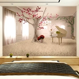 欧式大型3d立体壁画客厅卧室壁纸沙发电视背景墙纸拓展空间风景中