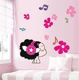 田园温馨韩式贴纸创意卡通墙纸自粘儿童房卧室3d可爱女孩防水韩式