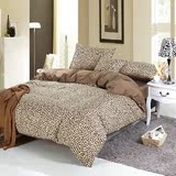 纯棉豹纹床上用品4件套 全棉韩版欧美风格四件套床单1.2米1.8包邮