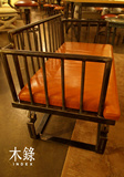 美式铁艺双人椅休闲简约卡座复古做旧沙发椅情侣禅椅客厅靠背椅子