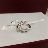 Cartier卡地亚JUSTE UN CLOU戒指18K白金钉子婚戒B4099200包邮