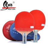正品包邮马琳3星M3006乒乓球拍桃花木2层夹杨木5层双红线横拍直拍