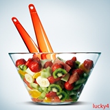 特里格沙拉碗玻璃透明冷面汤碗水果蔬菜宜家创意色拉饭碗套装