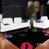 潮牌创意地垫彩色异形不规则卧室茶几客厅沙发腈纶简欧厚地毯定制