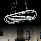 LED水晶灯椭圆形卧室餐厅灯具创意个性现代简约酒吧台会所吊灯饰