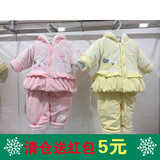 女宝宝背带裤套装韩版冬季外出服婴儿棉衣套新款加厚婴幼儿冬款