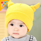 韩国婴儿帽子秋冬季套头帽宝宝帽子6-12个月男女童帽冬季毛线帽