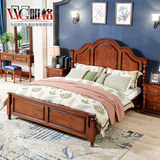 VVG 美式简约实木床 双人床 胡桃木床1.5米1.8m 田园欧式大床婚床