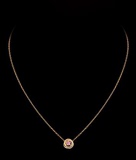 美国代购正品 Cartier/卡地亚 Trinity系列镶粉蓝宝石三色金项链