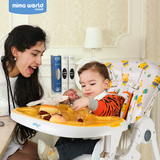 米歌2016儿童餐椅轻便可折叠婴幼儿宝宝吃饭桌椅便携式特价多功能