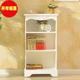 简约现代儿童小书柜置物架层架韩式木质烤漆书架书柜白色收纳架