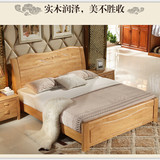 高档全实木床1.8米1.5米现代简约橡木儿童床1.2米白色中式双人床