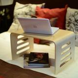 牡丹第一乡 实木电脑桌床上笔记本电脑桌子简易台式小书桌 原木色