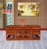 花梨木书桌办公桌大班台红木仿古家具实木写字台老班桌1.8米2米