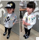童装2015春秋款韩版男女童卫衣开衫上衣儿童外套拉链衫棒球服