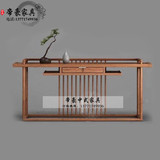 新中式现代简约玄关桌供桌实木抽屉条案端景台茶桌案几纯实木家具